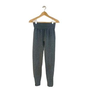 Women’s high waisted leggings crossed ankle detail size Sm/ Med, charcoal gray
